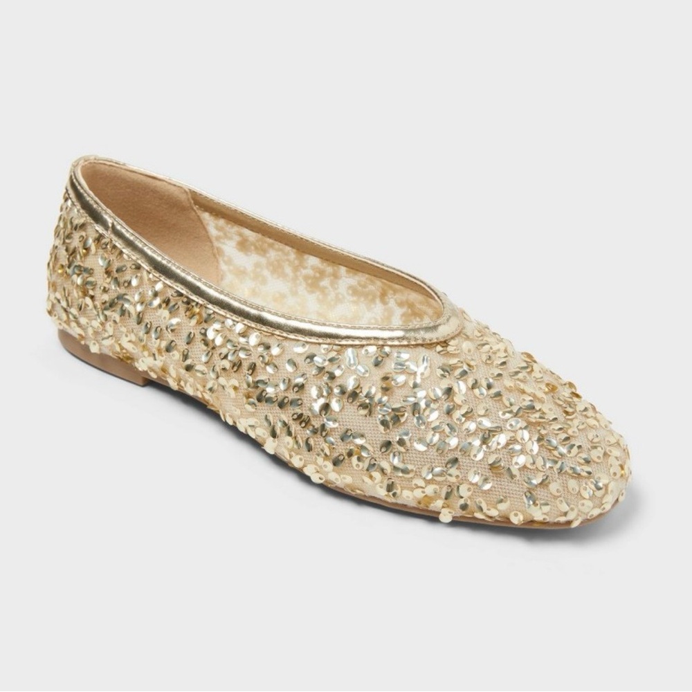 ✨ Gold Sequin Flats – NEW✨ - Picture 4 of 9